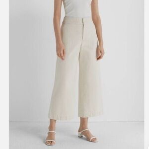 Club Monaco Wide Leg Jean Trousers Ecru Size 2